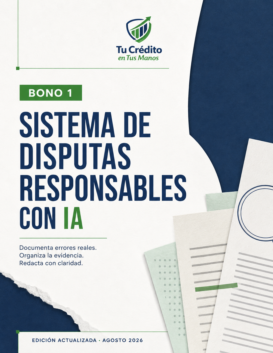 Portada del bono educativo Sistema de Disputas Responsables con IA